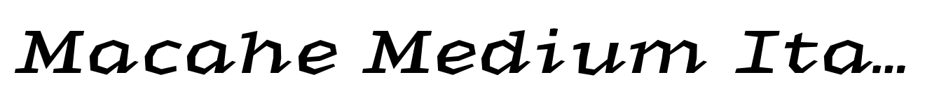 Macahe Medium Italic image